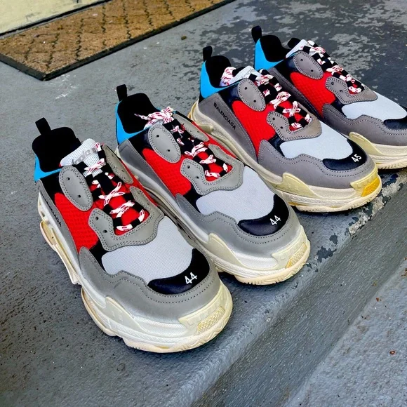 Balenciaga | Shoes | Red Blue Gray Balenciaga Trip S | Poshmark